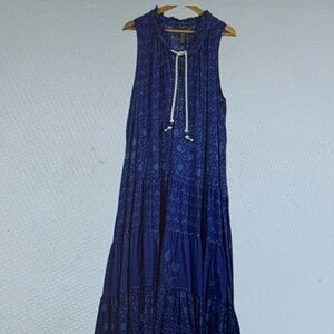 Elegant Blue Sleeveless Dress